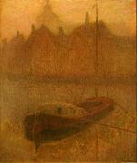 Henri Le Sidaner, Boat on the Canal